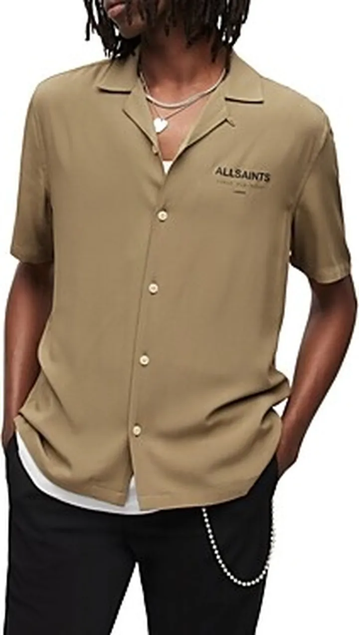 Allsaints Underground Relaxed Fit Short Sleeves Shirt