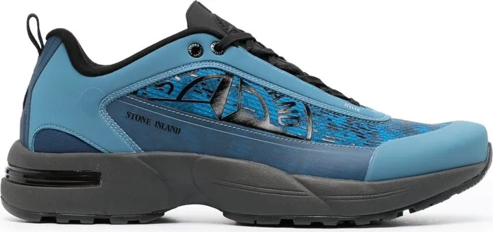 Compass-motif low-top sneakers