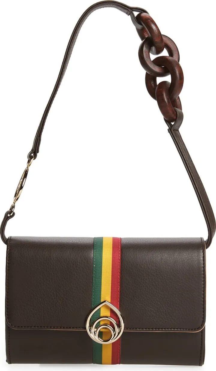 Lijadu Carved Wood Leather Bag
