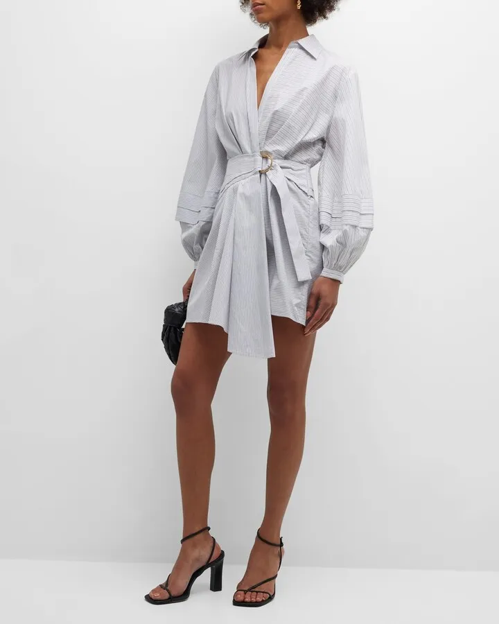 Ballard Pinstripe Mini Shirtdress