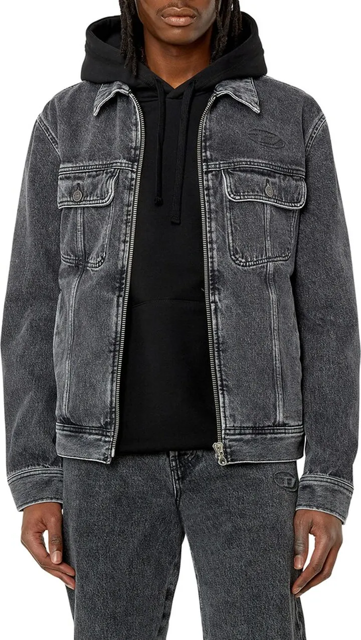 Barcy Zip Front Denim Jacket