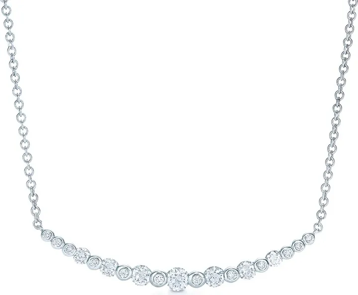 Starry Night Curved Bar Diamond Necklace