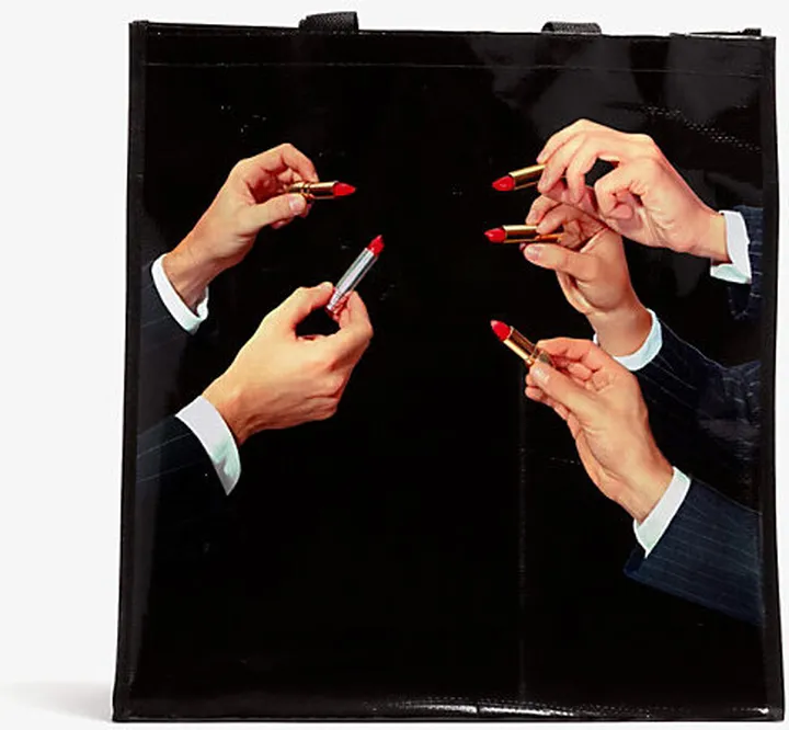 Womens Wears Toiletpaper Lipsticks Vinyl Shopping bag