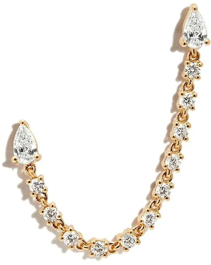 18kt Yellow Gold Diamond Single Earring