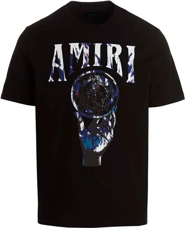 Amiri Logo Printed Crewneck T-Shirt