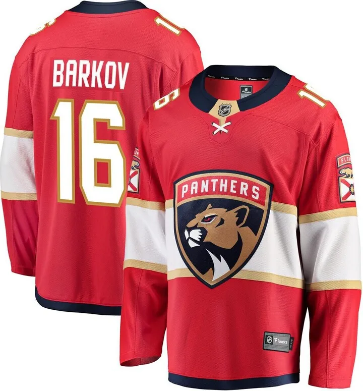 Men's Fanatics Branded Aleksander Barkov Red Florida Panthers Premier Breakaway Player Jersey