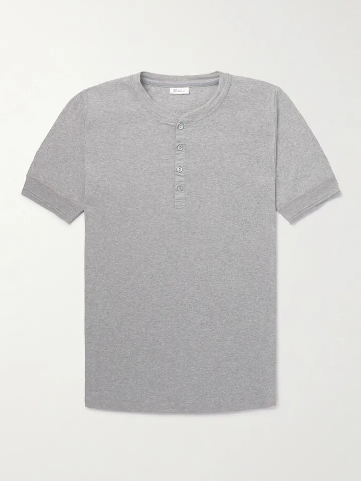 Karl Heinz Slim-Fit Cotton-Jersey Henley T-Shirt
