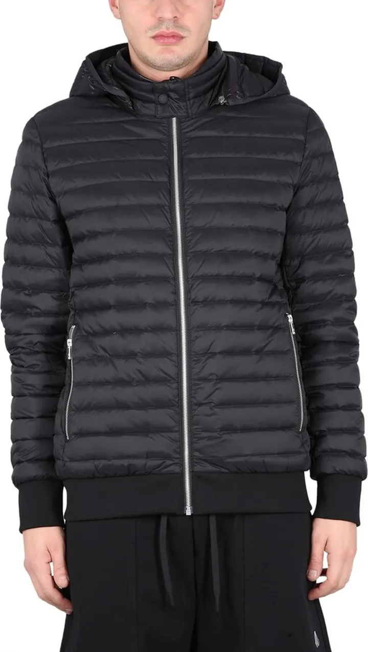 Air Down Bomber Jacket With Hood