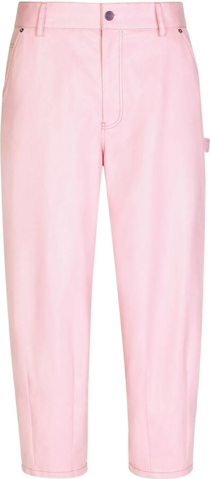 Logo-Plaque Cropped Trousers