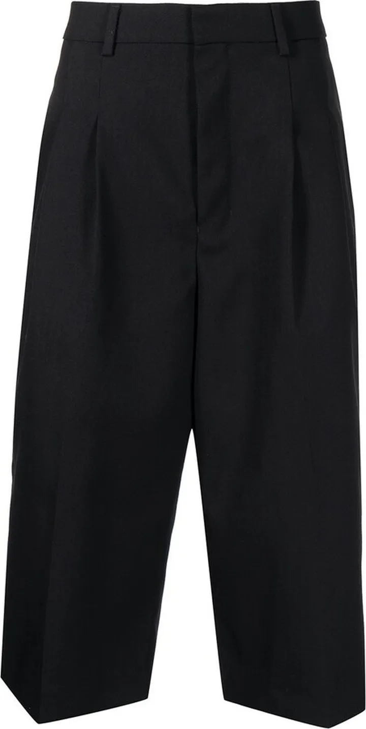 Pleated Cropped Trousers