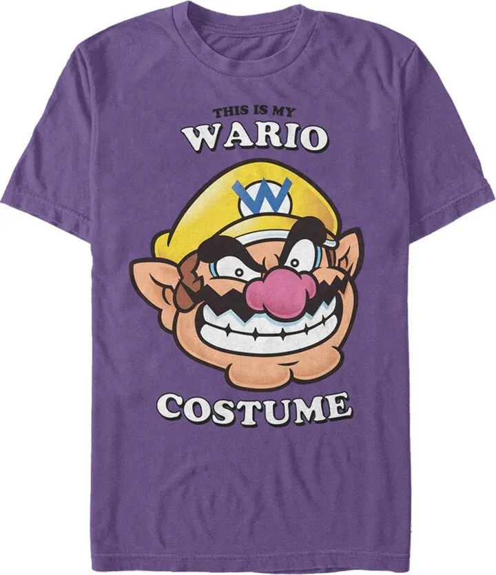 Men's Nintendo This Is My Wario Costume T-Shirt - Purple - Large