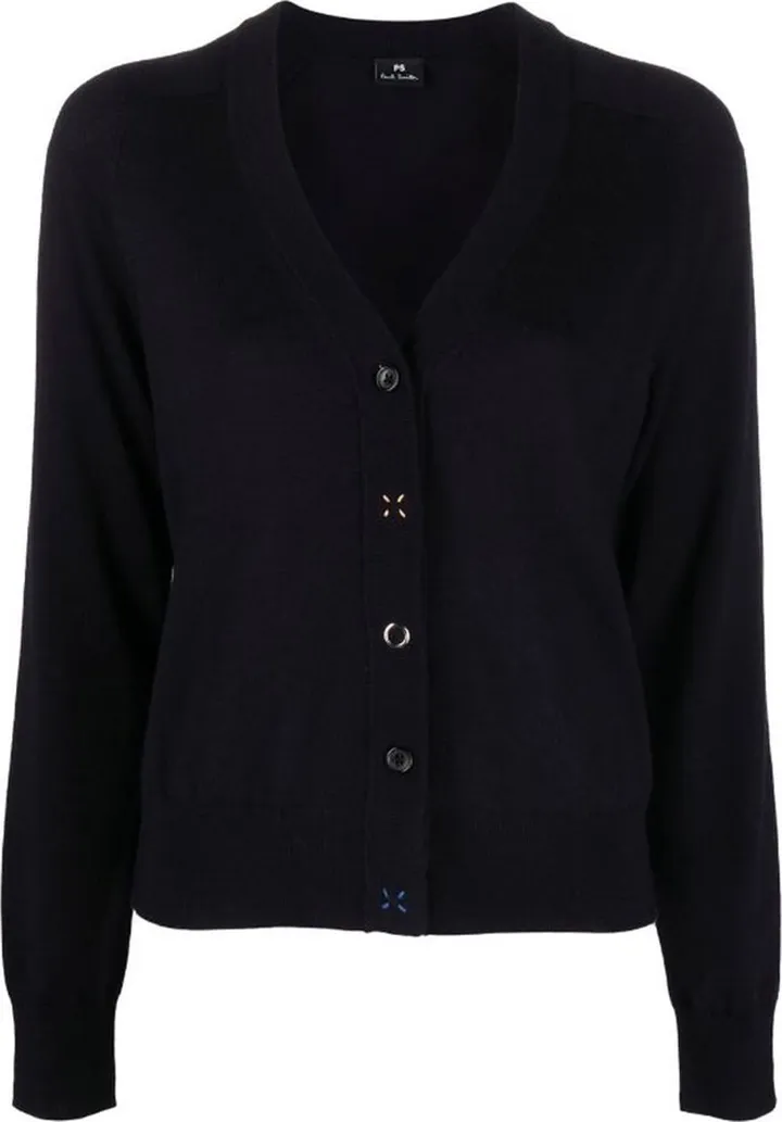 V Neck Cotton Cardigan