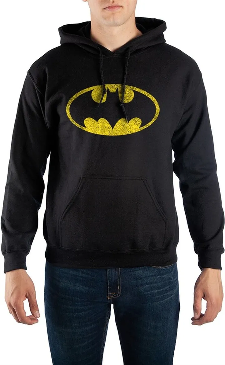 Batman Hoodie Mens DC Comics Clothing-Medium