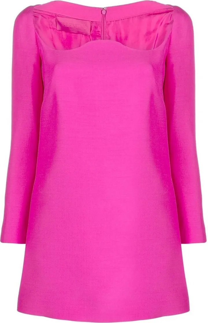 Scallop-Edge Shift Dress