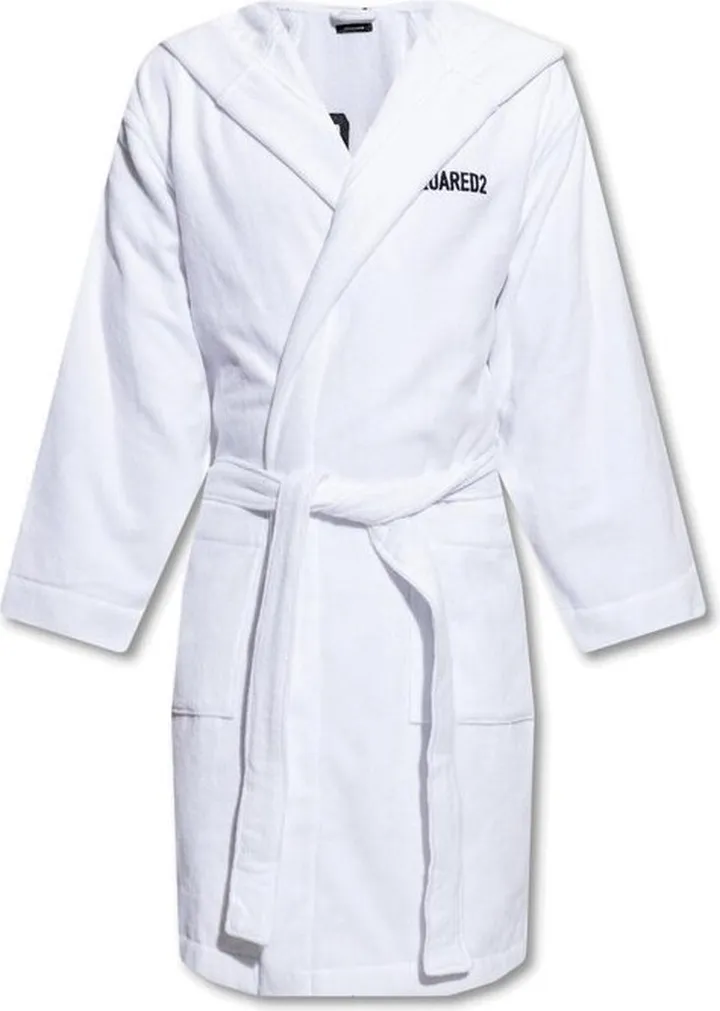 Dsquared2 Hooded Belted Bathrobe