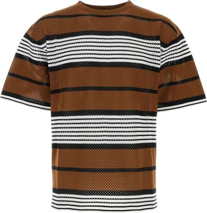 Burberry Stripe-Printed Crewneck Oversized T-Shirt
