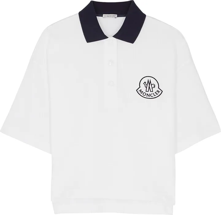 Moncler Logo-print Piqué Cotton Polo Shirt