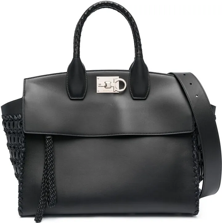 Studio leather tote bag