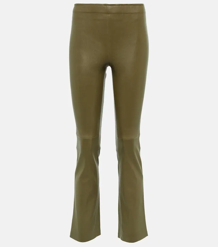 JP Twenty leather kickflare pants