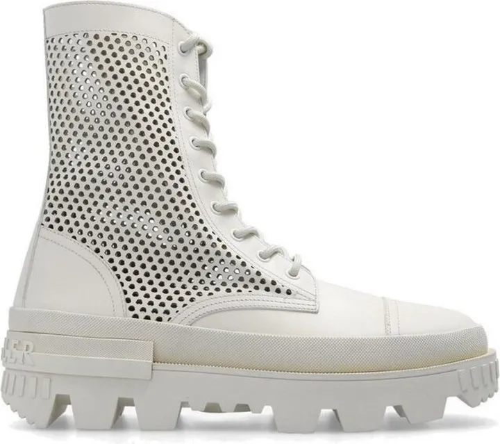 Moncler Round Toe Lace-Up Boots