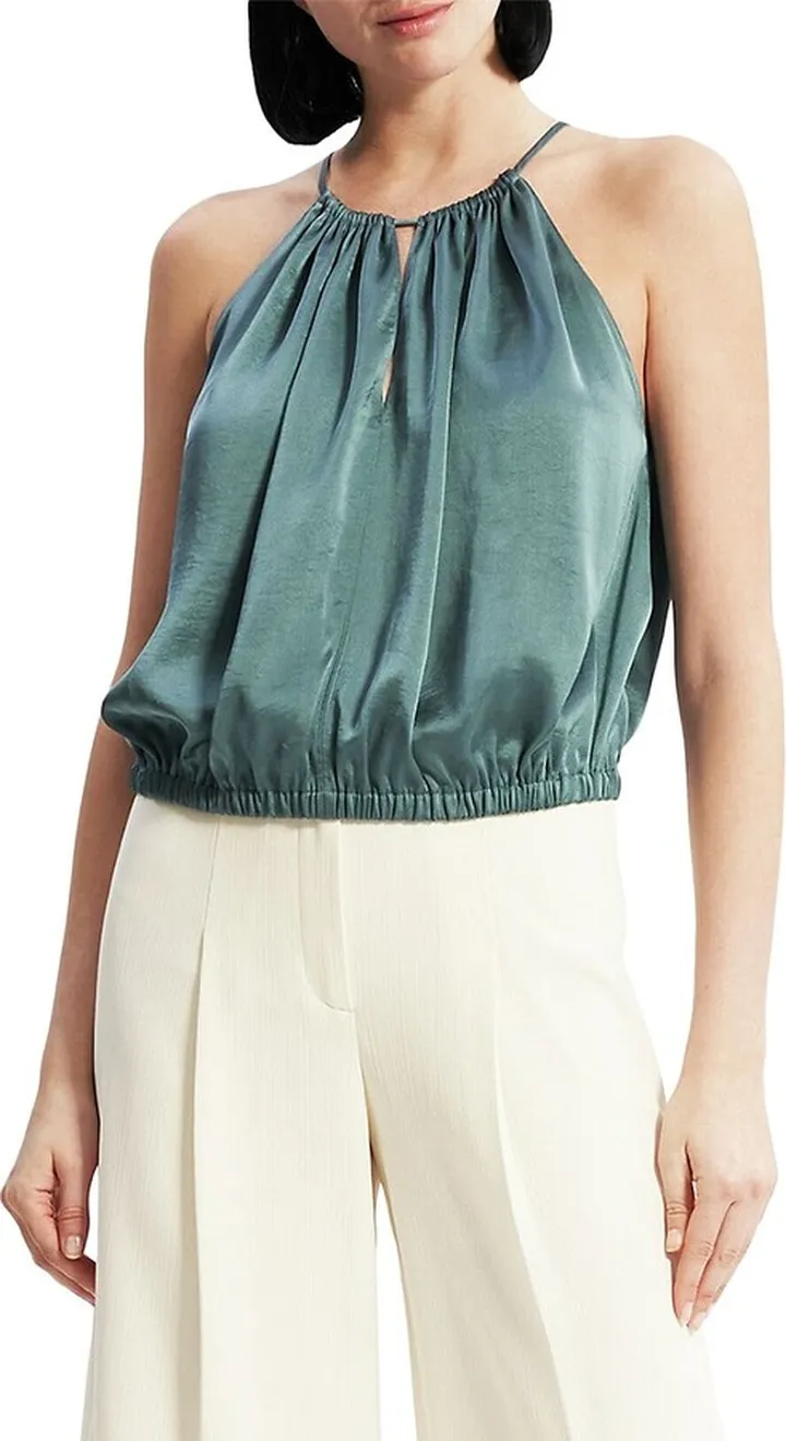 Gathered Satin Camisole