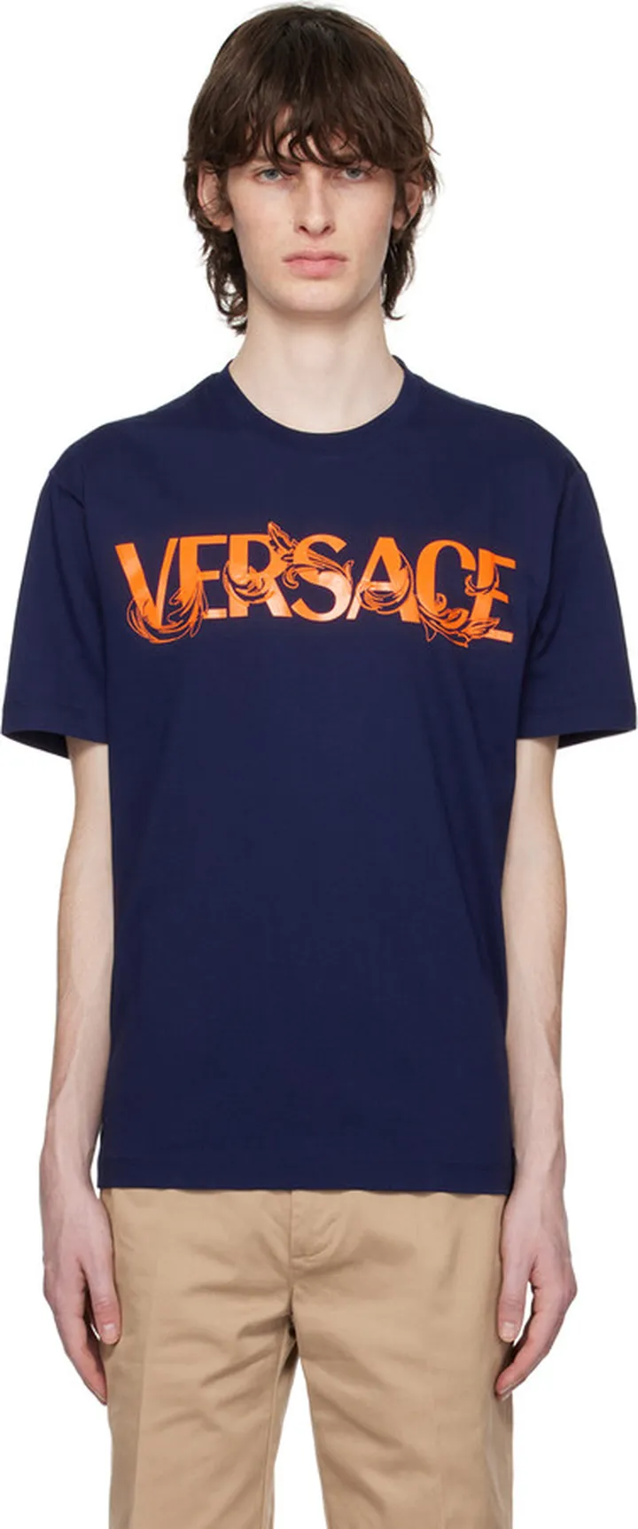 Versace Navy Barocco T-Shirt