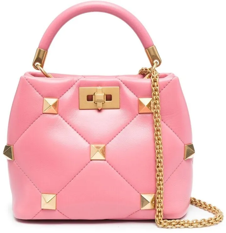 small Roman stud leather bag