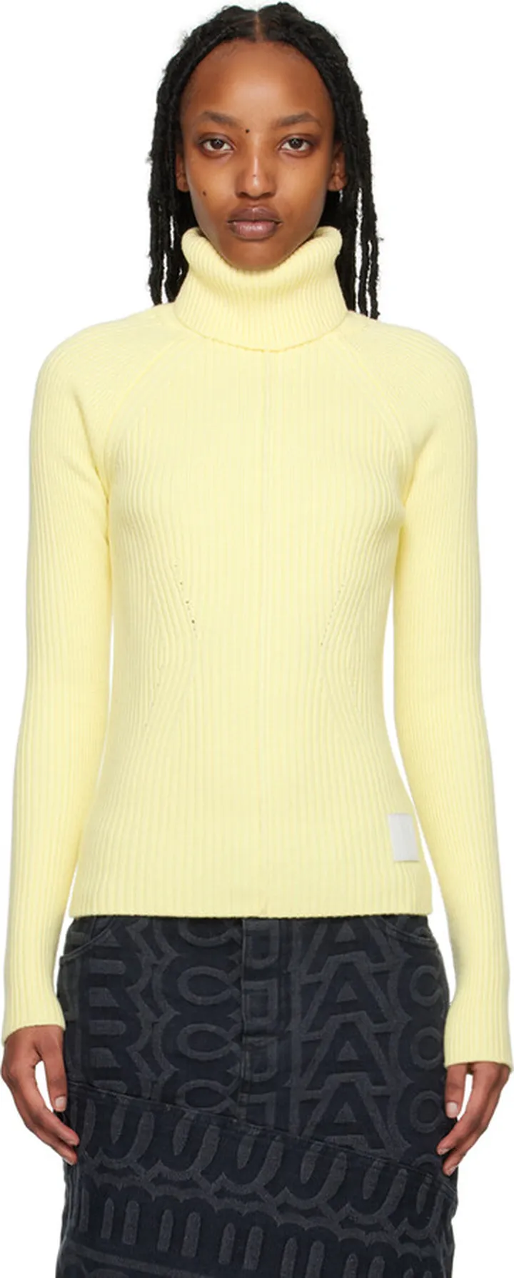 Marc Jacobs Yellow 'The Ribbed' Turtleneck