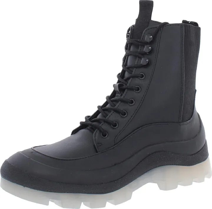 Bradley Womens Lug Sole Zipper Combat & Lace-up Boots