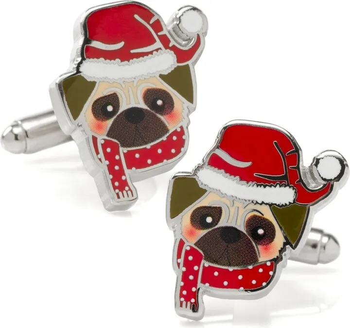 Cufflinks Inc. Men's Santa Pug Cufflinks