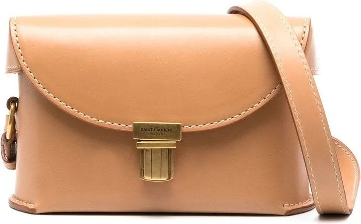 Debossed-Logo Leather Cross Body Bag