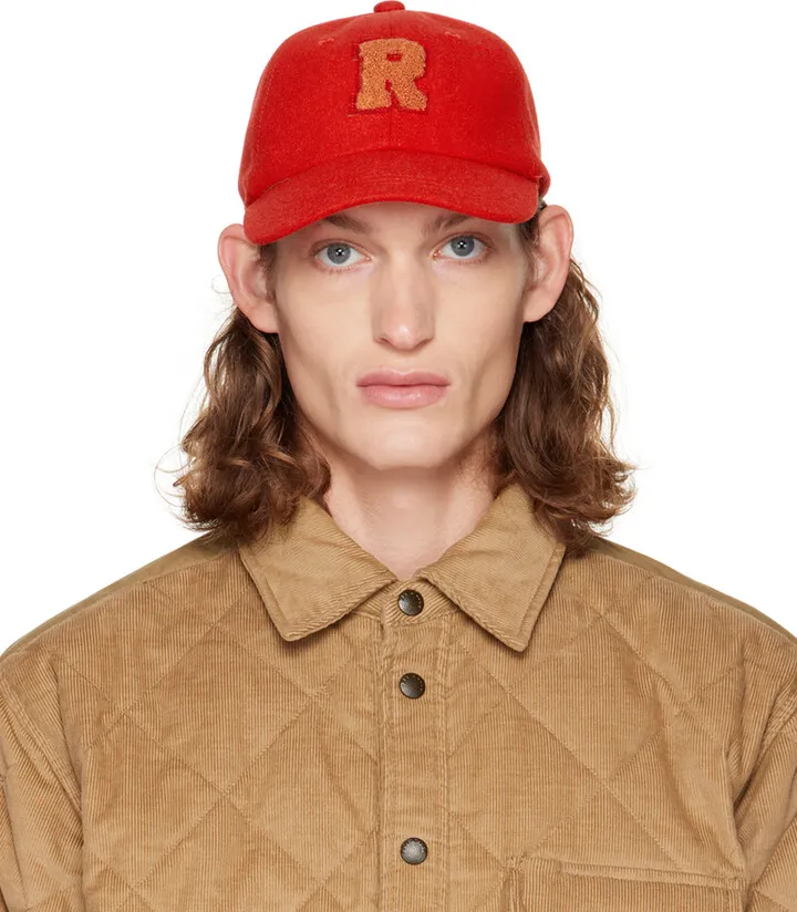 rag & bone Red Addison Varsity Cap