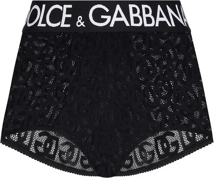 Dolce & Gabbana Logo Waistband Semi-Sheer Panties