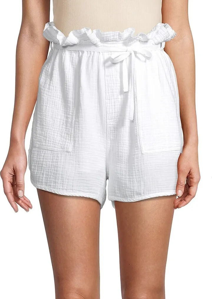 Gauze Belted Paperbag Shorts