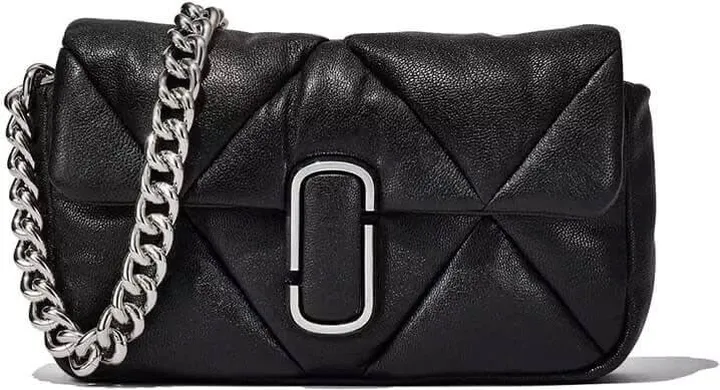 The Puffy Diamond Quilted J Marc Black Bag