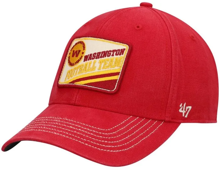 Men's Burgundy Washington Football Team Upland Mvp Logo Adjustable Hat