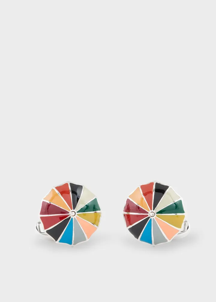 Multicoloured 'Umbrella' Cufflinks