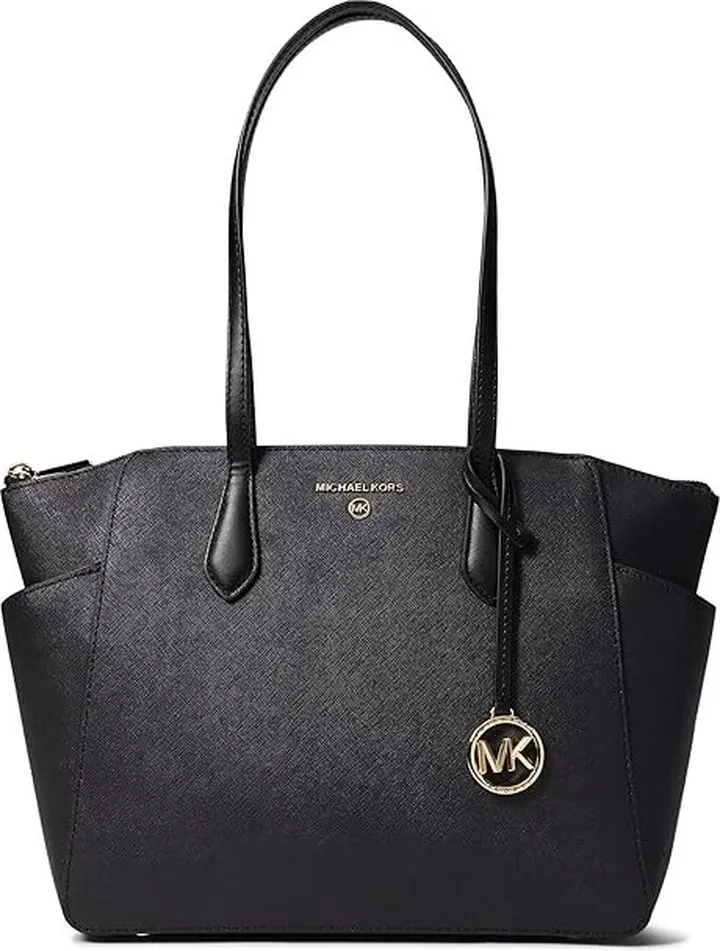 MICHAEL Michael Kors Marilyn Medium Top Zip Tote (Black) Tote Handbags