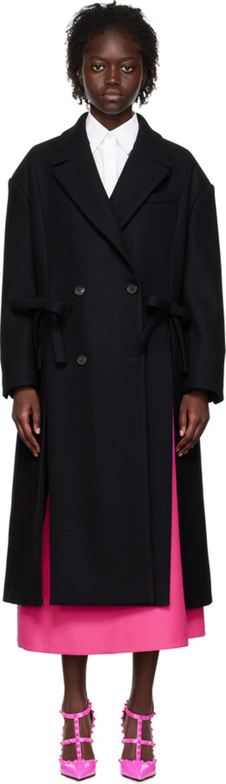 Valentino Black Bow Coat