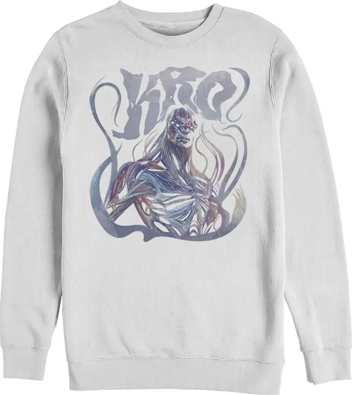 Men's Marvel Eternals Kro Pastel Sweatshirt - White - Large