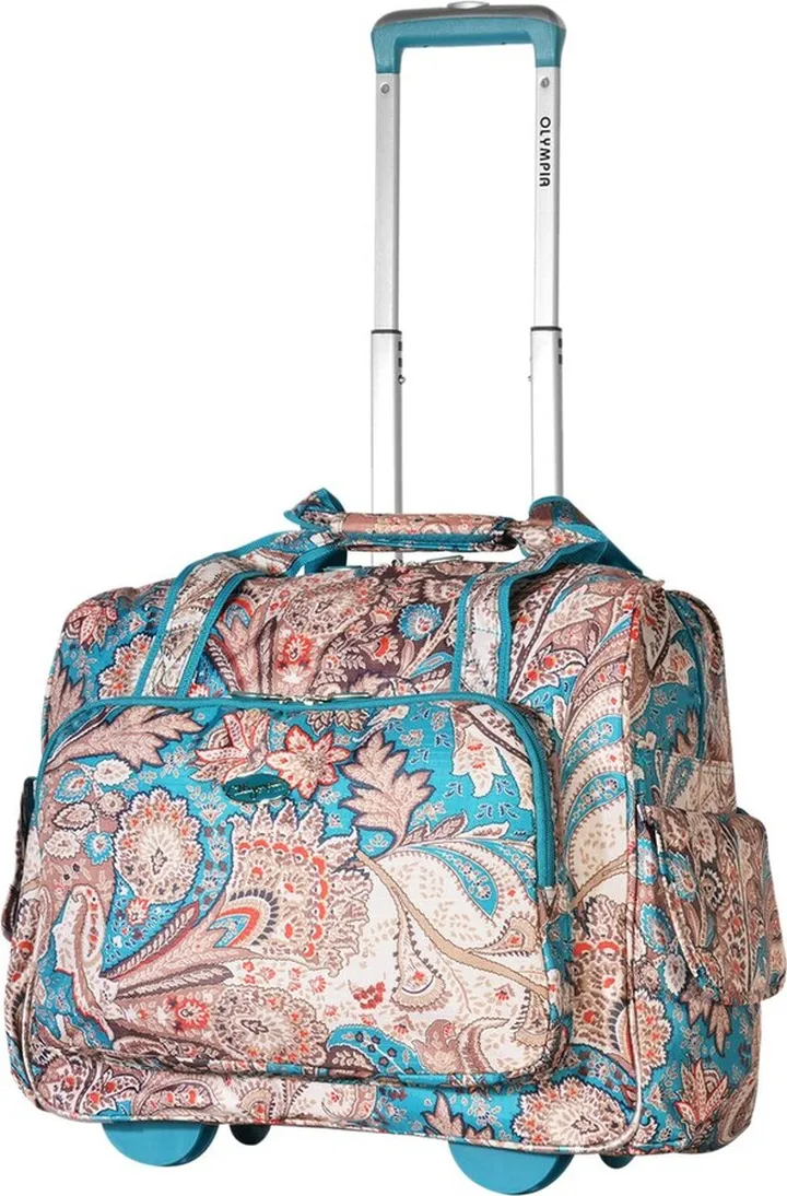 Olympia Usa Deluxe Fashion Rolling Overnighter With Laptop Compartment
