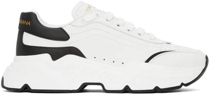 Dolce & Gabbana White & Black Daymaster Sneakers