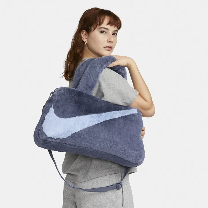 Women's Nike Sportswear Faux Fur Tote (10L) in Blue