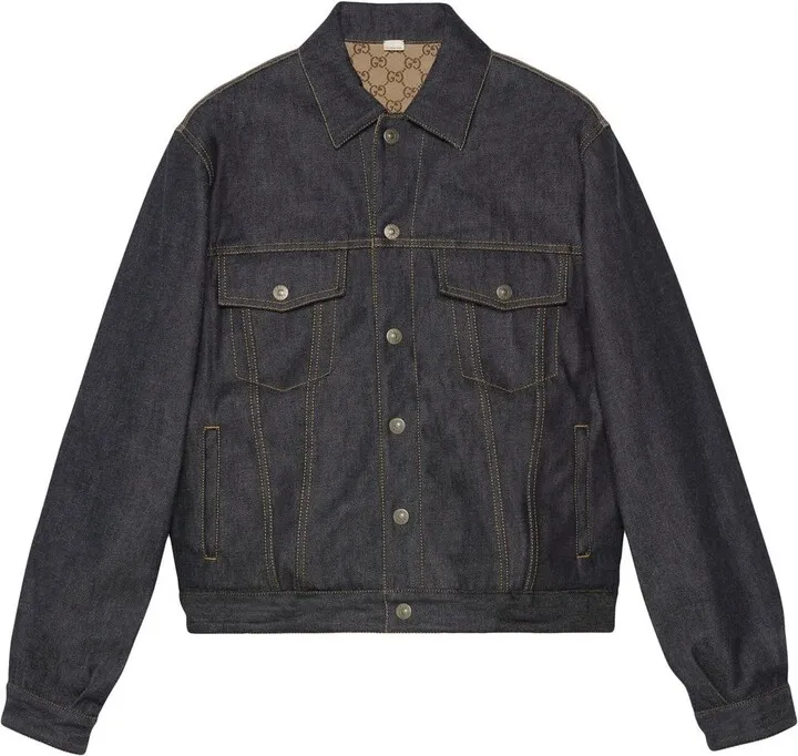 GG supreme reversible denim jacket