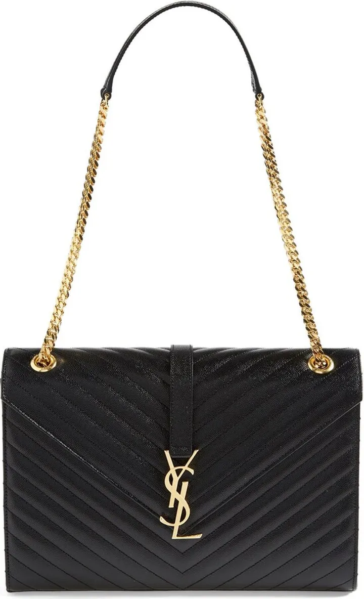 'Monogram' Leather Shoulder Bag