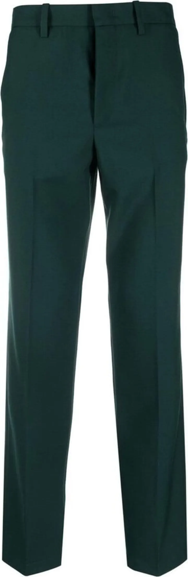 Straight-Leg Stretch-Cotton Trousers