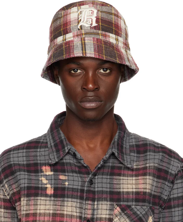R13 Burgundy Layered Bucket Hat