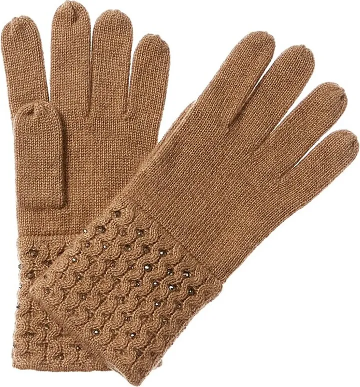 Forte Cashmere Texture Crystal Cashmere Gloves