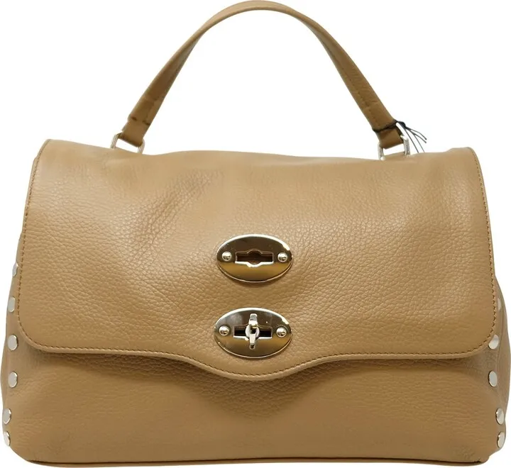 Zanellato 068010-0050000-z0260 Postina Daily Giorno S Cappuccino Leather Handbag