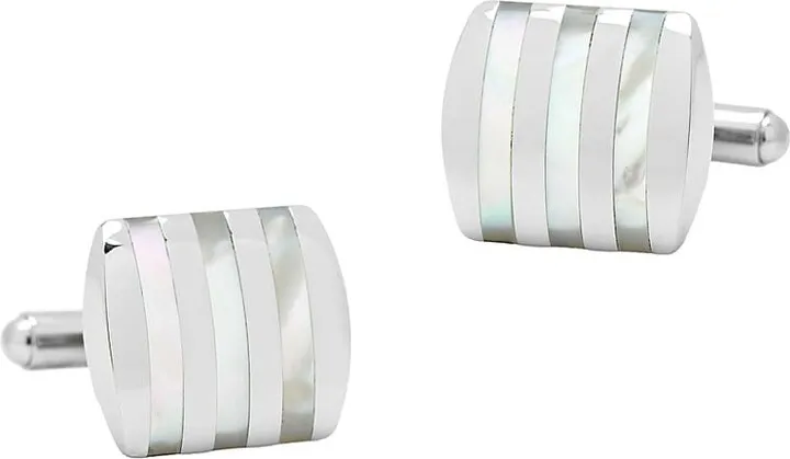 Striped Mother Of Pearl Cufflinks
